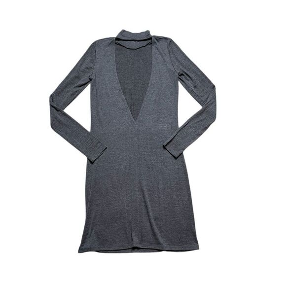 Aritzia Wilfred Free Moulton Mockneck Open Back Gray Dress Small - Picture 4 of 7